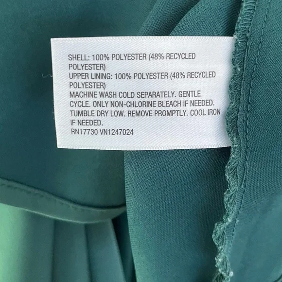 A New Day Emerald Green Midi Satin Slip Dress M Medium Adjustable Straps - Picture 10 of 10